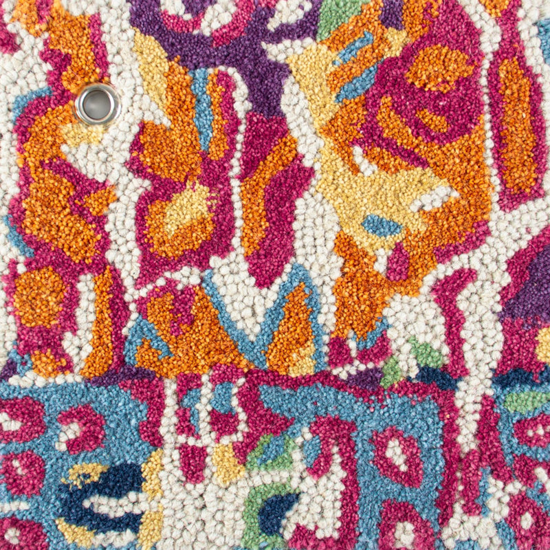 CompanyC Rhapsody Handmade Wool Blue/Green/Orange Rug Wayfair